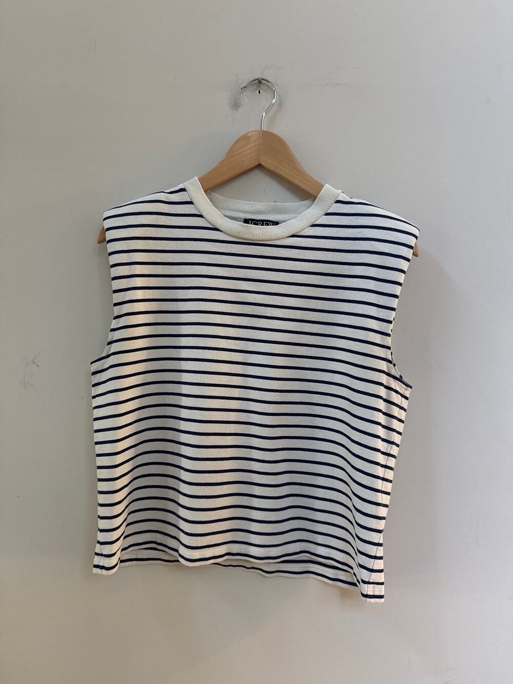 J. Crew Structured Muscle T-shirt Stripe Mariner Fisherman Nautical Preppy Med